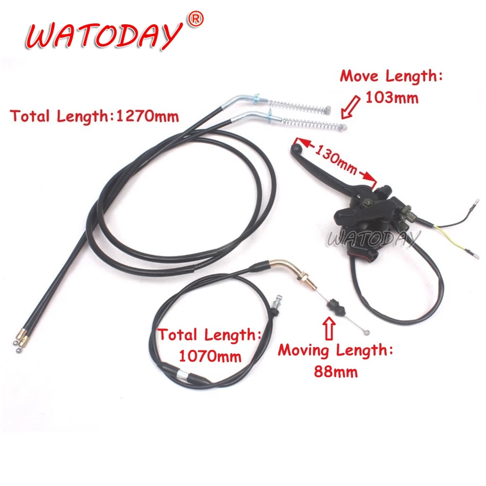 150 125 ATV Quad Thumb дроссельная заслонка в сборе + двойной тормозной кабель - купить по