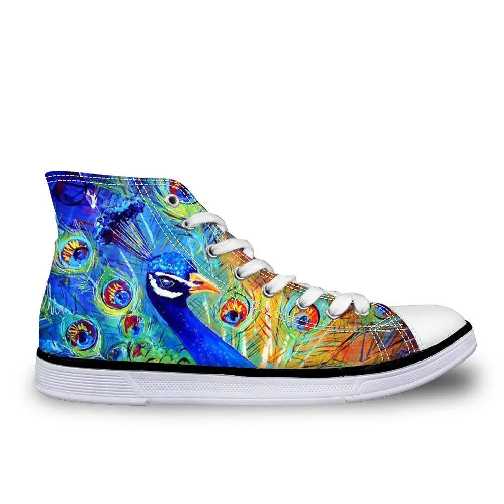 WHEREISART/Модная обувь унисекс с принтом Совы волка лошади и животных на шнуровке