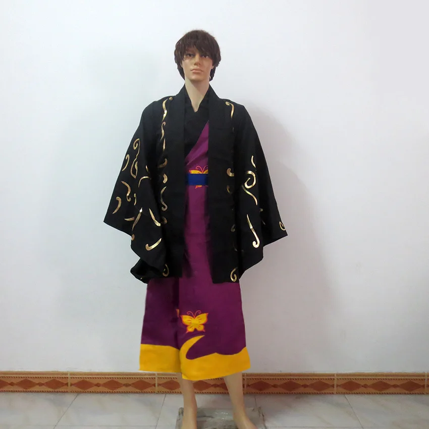 GinTama Shinsuke Takasugi Рождественская вечеринка Хэллоуин униформа наряд косплей костюм