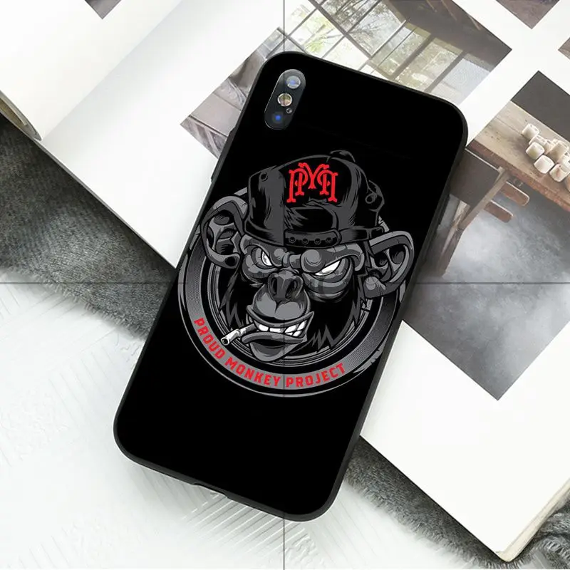 Чехол для телефона Ruicaica Smoking animal cool черный мягкий силиконовый чехол из ТПУ iPhone X XS