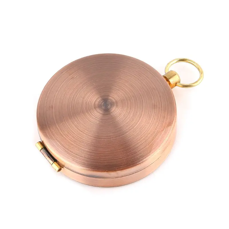 

Vintage Copper Flip Cover Metal Pocket Watch Compass Camping Hiking Boating Nautical Marine Survival Compass