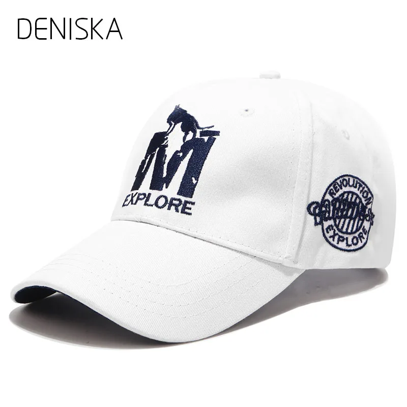 DENISKA 2018 Baseball Cap New Letter M Wolf Print Cotton Hat Sport cap Men Women Snapback | Аксессуары для одежды