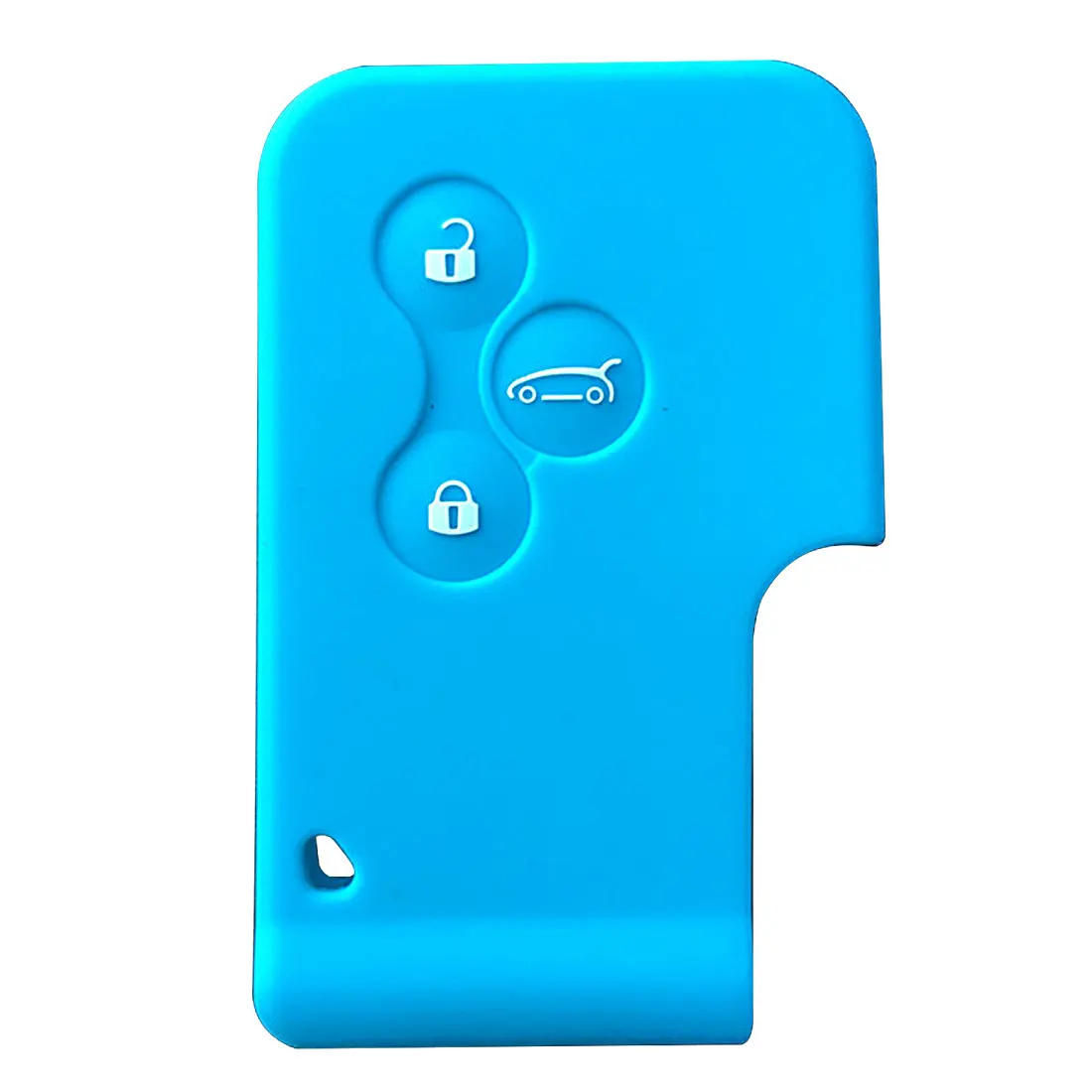 Light Blue Dewtreetali 3 кнопки дистанционного силиконового резинового ключа автомобиля чехол для Renault Megane R.S. Сценический смарт-ключ с 3 кнопками - Название цвета: Light Blue