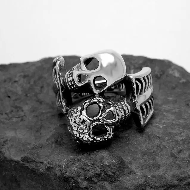 Дешевые продажа 2016 Преувеличены толстый череп Мода Из Нержавеющей Стали 316L