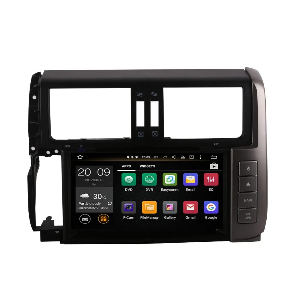 Android 7 1/8 0 Octa Core 4GB RAM автомобильный DVD мультимедийный плеер для Toyota Prado/Prado 150 2010-2013