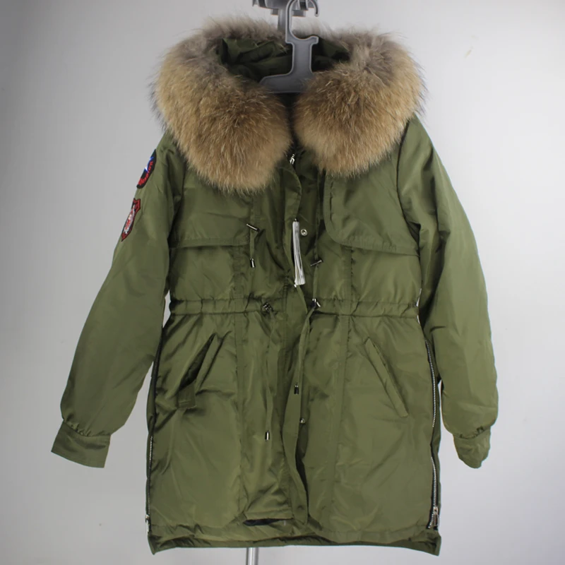 женский пуховик пальто 2016 Высокое Качество бренд Куртка Настоящее Большой