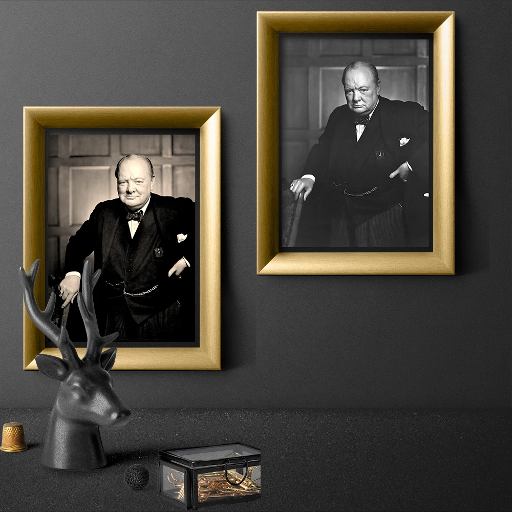 Винтажная Картина на холсте с HD-печатью плакаты темный час Черчилль настенная
