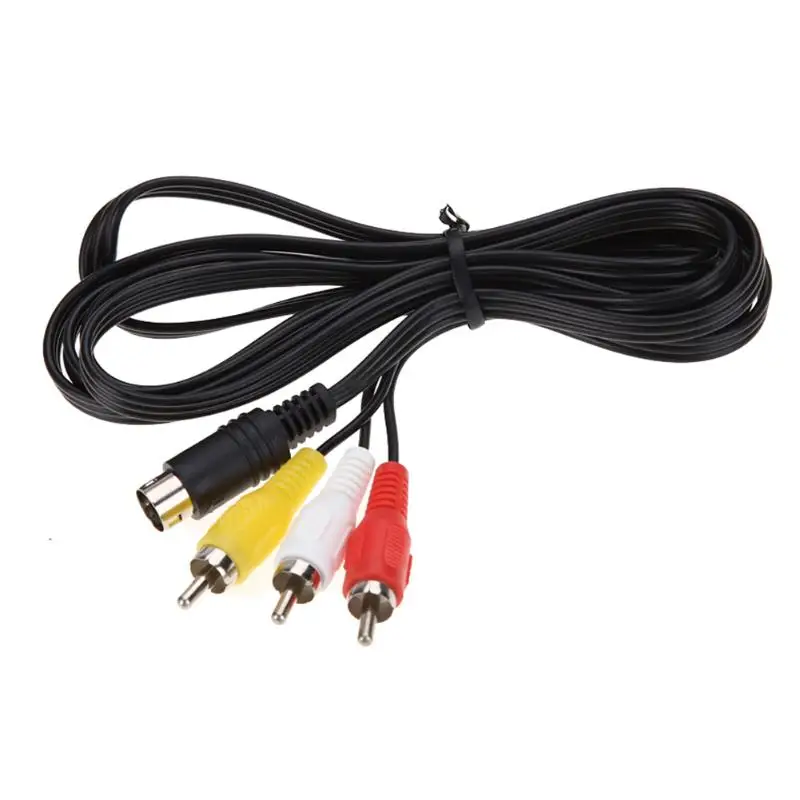

Durable 9 Pin Game Audio Video AV Cable For Sega Genesis 2 3 A/V RCA Connection Cord Wire For SEGA Genesis II/III 1.8M