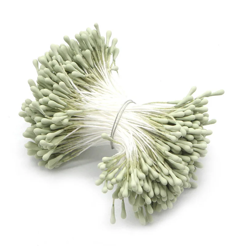 C14Light green420pc 1 мм многоцветные искусственные тычинки, цветы для рукоделия, ручной работы, искусственный венок для свадебной вечеринки, домашний декор, аксессуары D0401 - Цвет: C14Light green420pc