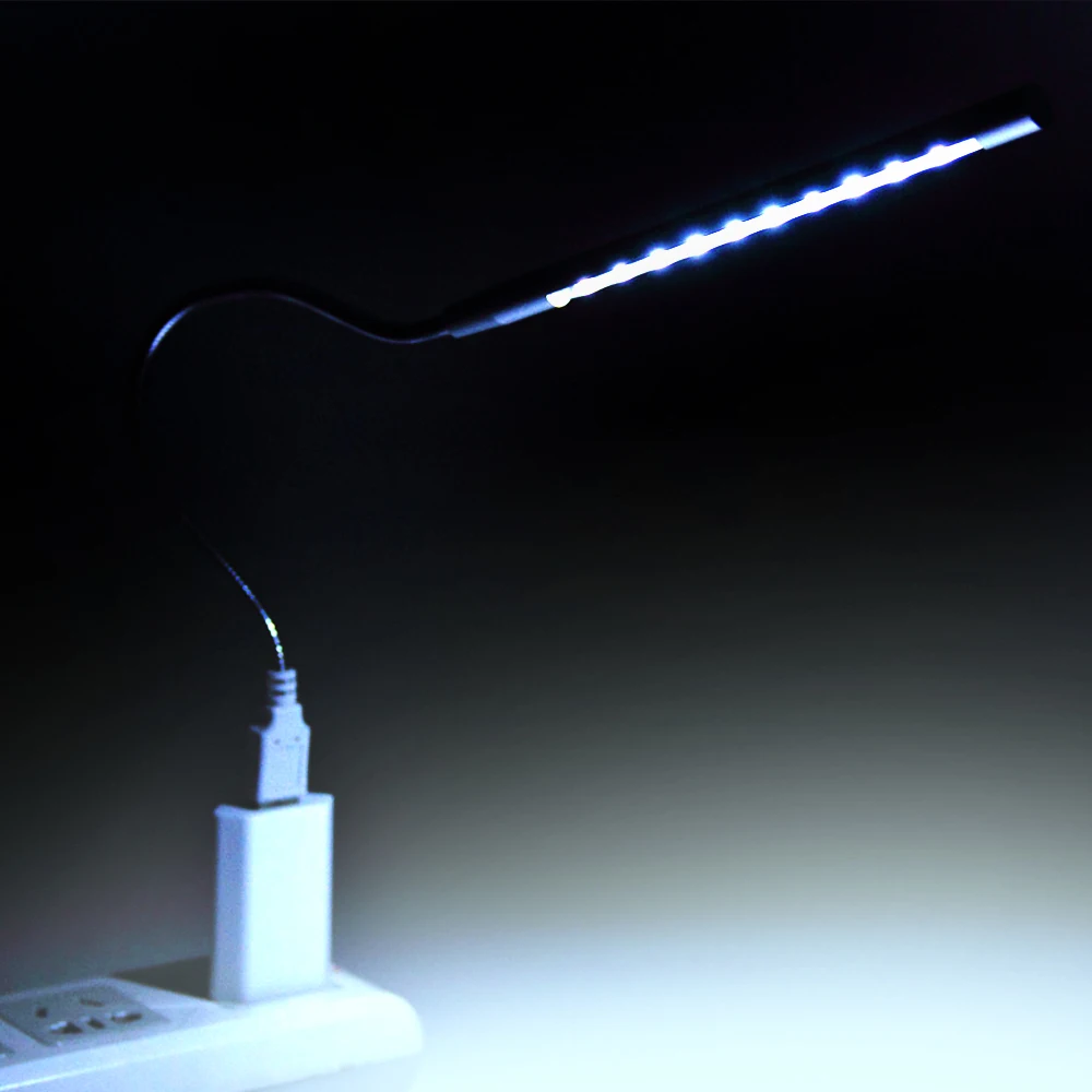 Гибкая ультра яркий мини 10 светодиодный USB металлический корпус настольная лампа для чтения книг светодиодный ночной Светильник Компьютер Лампа для ПК Тетрадь Lap Топ потолочный светильник