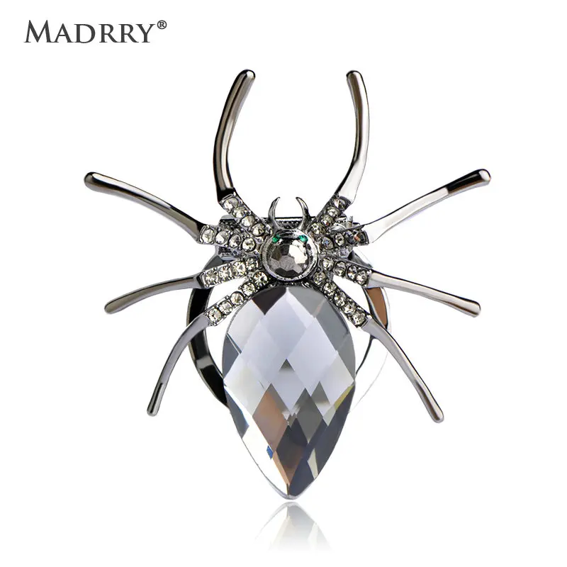 Madrry Black Spider Brooch For Personality Gothic Women Steampunk Broches Insects Broach Bouquet Collar Accessories Bijuterias | Украшения