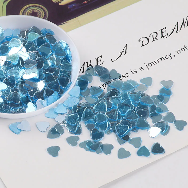 10 г/лот 6 мм Сердце Любовь ногтей Sequin Блеск для Craft DIY слизь пайетками маникюр