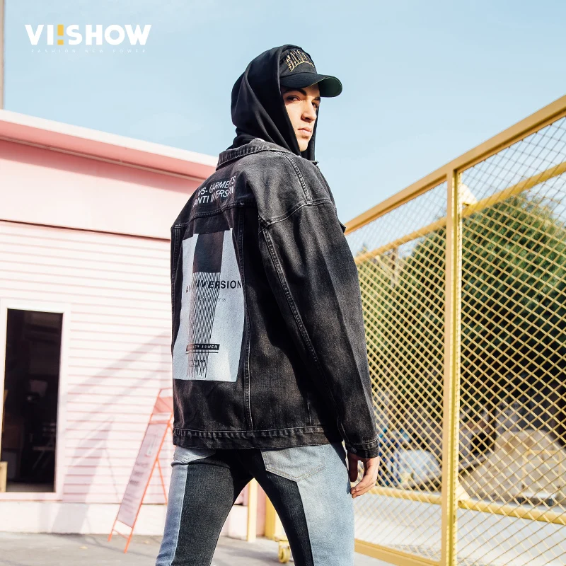 VIISHOW джинсовая куртка с капюшоном 2018 Мужская пальто хип хоп модная уличная одежда