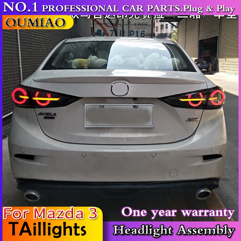 

car accessories for Mazda 3 Tail Lights 2015 Mazda3 Axela LED Tail Light Orignal Design LED Rear Lamp DRL+Brake+Park+Sign