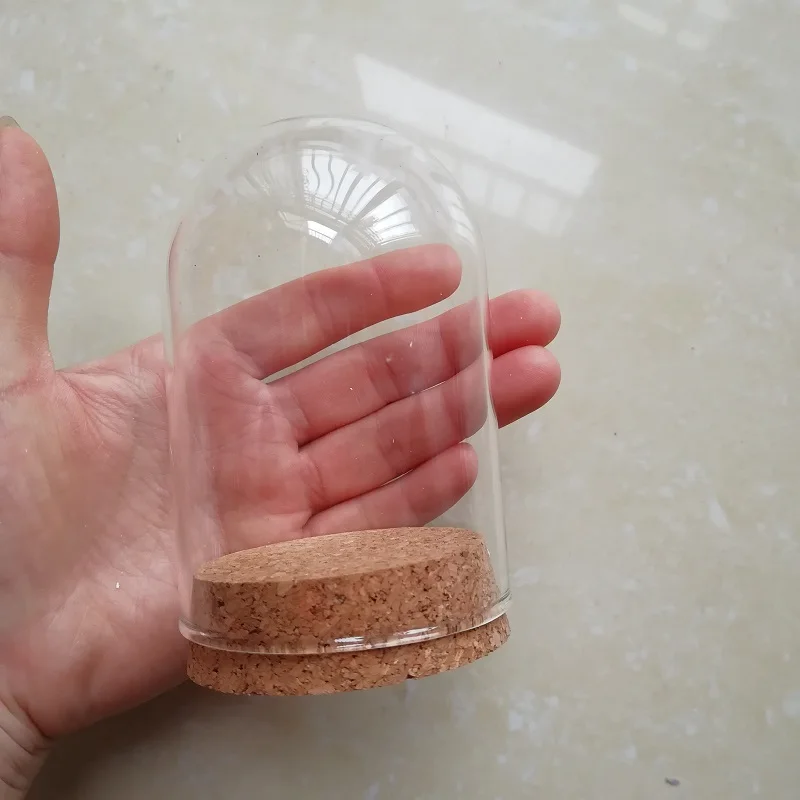 Пустая стеклянная колокольчик 60 х Artlass настольный купольный дисплей с пробковым