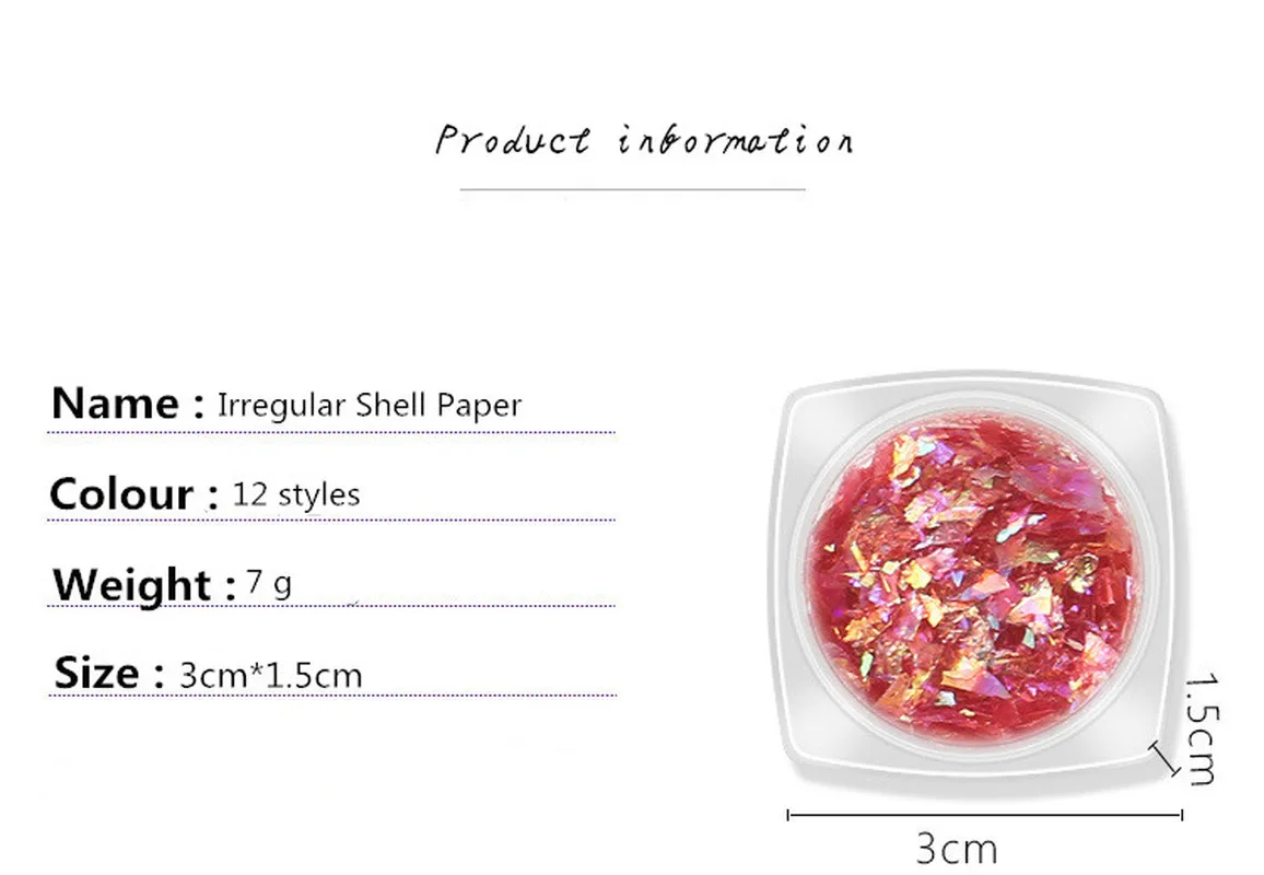 12 видов цветов нестандартные бумажные блестящие аксессуары для дизайна ногтей