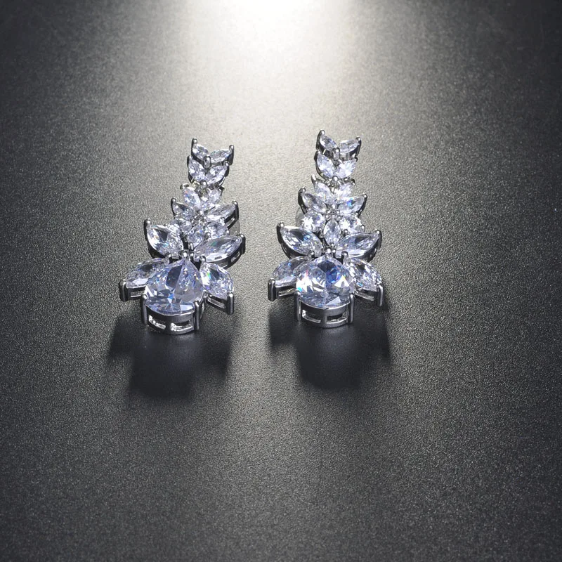 Роскошные блестящие кубические цирконы HIBRIDE Свадебные аксессуары модные