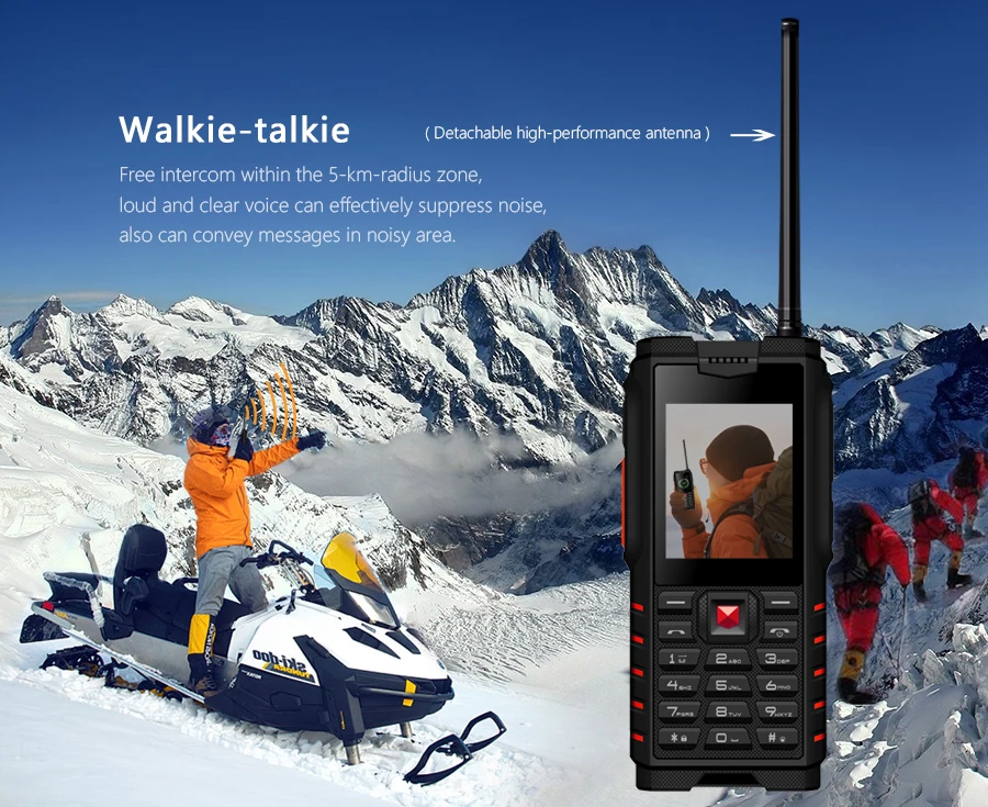 Ioutdoor T2 IP68 Водонепроницаемый противоударный прочный телефон иди и болтай Walkie Talkie “иди и банк питания для мобильного телефона фонарик 4500 мАч Русская клавиатура