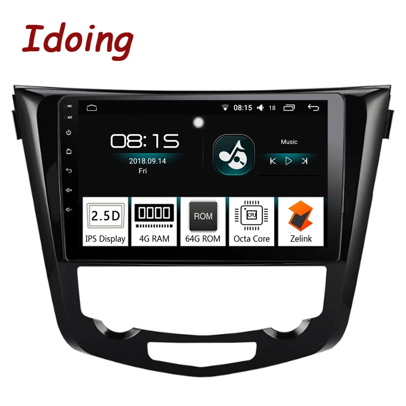 Автомобильный мультимедийный плеер Idoing 10 2 дюйма 2.5D Android 8 0 радио для Nissan X Trail Qashqai