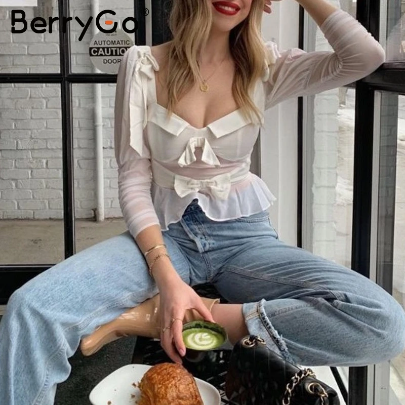 BerryGo повседневные пуш-ап джинсы Женский светильник синие на высоких кнопках