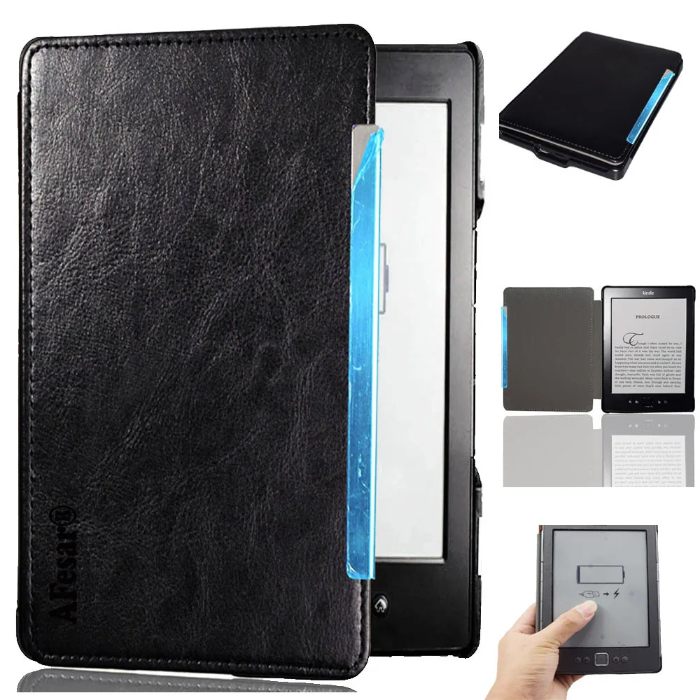 Flip Capa de Livro para Kindle D01100 Ebook pu Couro Bolsa de Bolso Bolsa Folio Case Screen Film Alta Qualidade k4 k5