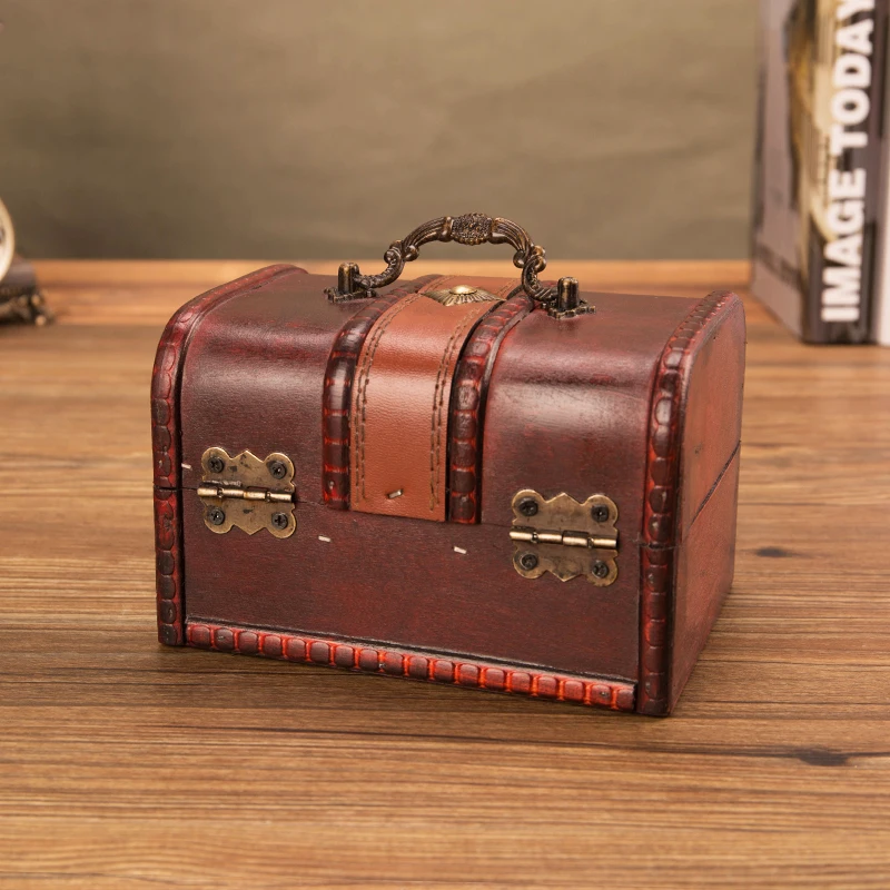 NEWYEARNEW Retro Creative Antique Wooden Treasure Box Jewelry Storage Boxes Bins Decoration Gifts Free Shipping | Дом и сад