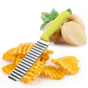 Новый Кухонный слайсер для картофеля, резаки маленького размера, нержавеющая сталь, картофельные чипсы, резак, кухонный нож, слайсеры, инструменты для готовки многоразового использования