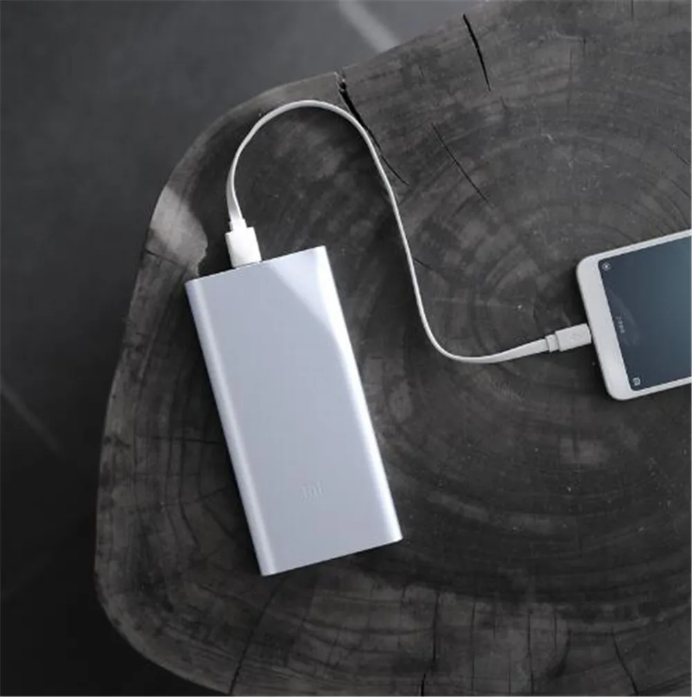 10000 мАч Xiaomi power Bank 2 Внешний аккумулятор 18 Вт Быстрая зарядка ультра тонкий для
