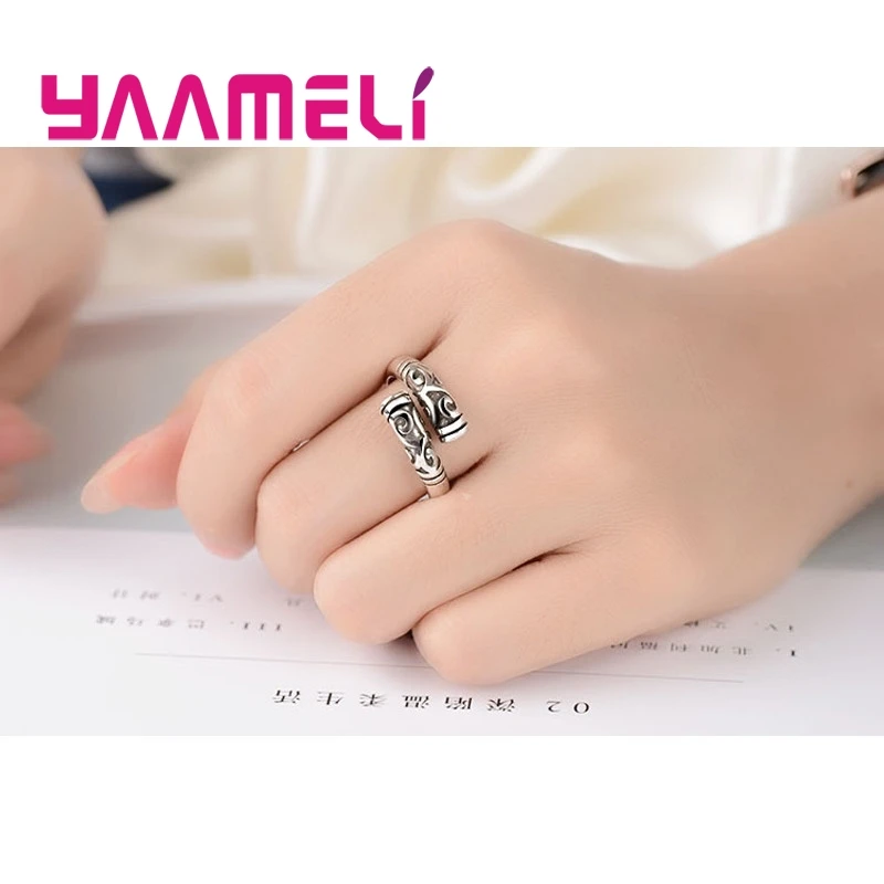 Женские и мужские винтажные Регулируемые кольца Rock Bague, металлические ювелирные изделия из стерлингового серебра 925 пробы, оптовая продажа, ... (art.: 7aaed8714) - 7aaed8714
