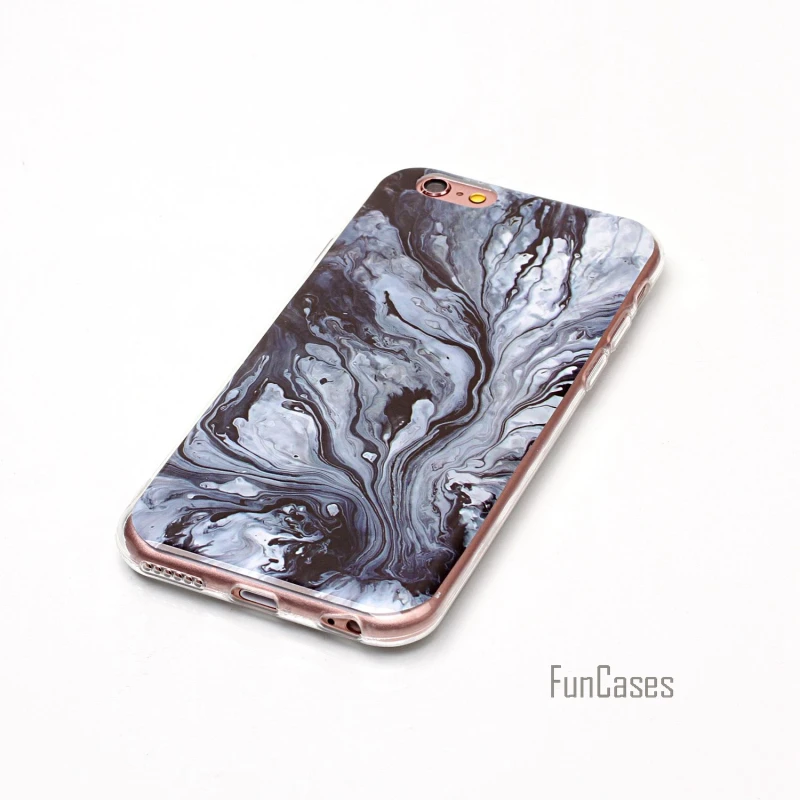 Чехол для iPhone 6 из мягкой изображение мрамора Обложка с рисунком Plus Мягкий