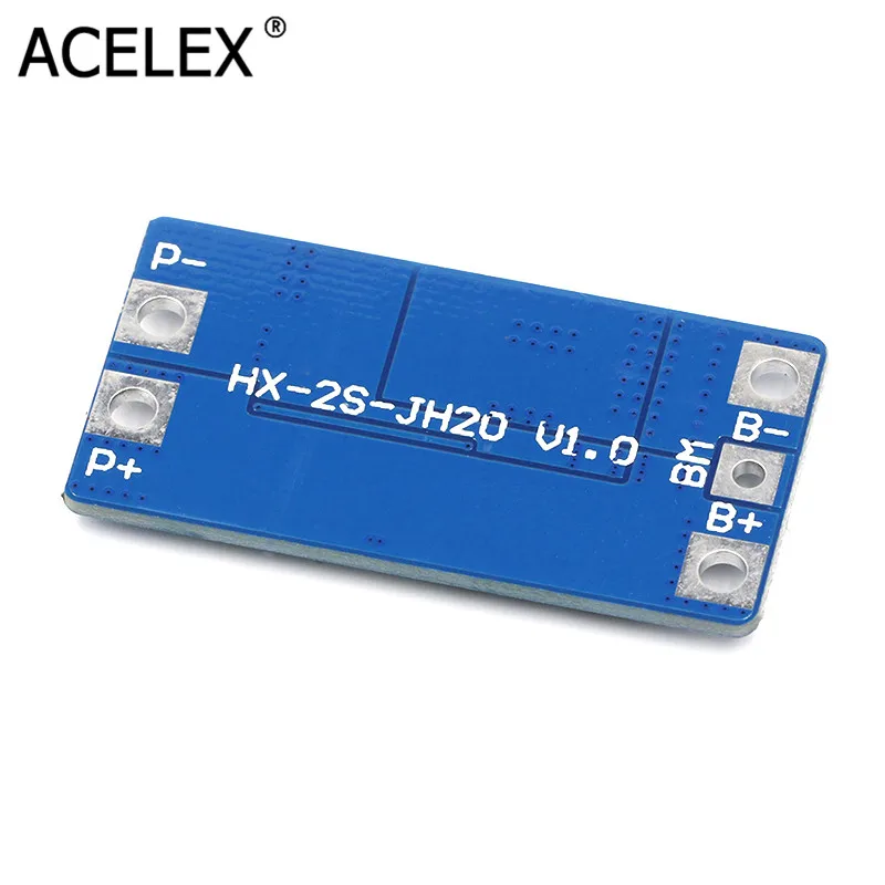 2S 10A 8,4 в 7,4 В 18650 литиевая Защитная плата BMS PCM PCB Li-Ion Lipo 2 ячейки с функцией баланса зарядное устройство защитный модуль