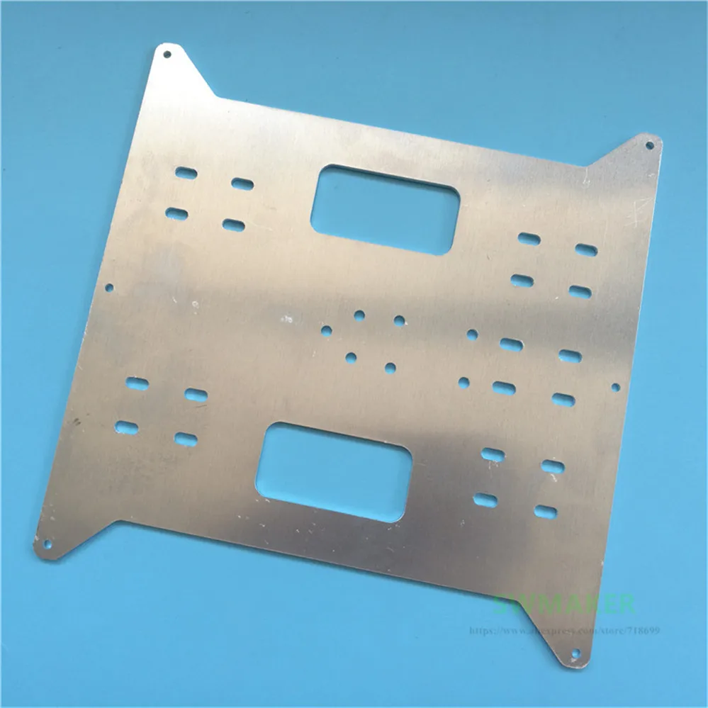 

1pcs all matel Y carriage aluminum plate heated support base plate for Wanhao/Anycubic MEGA i3 3D printer