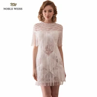 noble weiss sexy lace prom dress see through mini junior school prom gown mermaid special occasion dresses