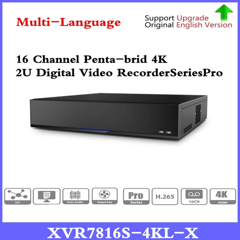 Оригинальный 16ch XVR7816S 4KL X 16 каналов xvr 4 К к 2U цифровой видео регистраторы H.265 +