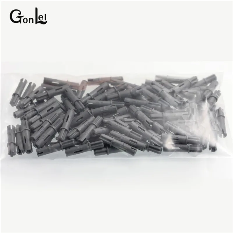 100 шт./лот Technic Parts 11214 Axle Pin 3L с фрикционными гребнями удлиненные и 1L Axlee блоки части