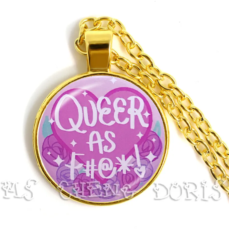 Ожерелье Bi Pride с подвеской из ЛГБТ гипоаллергенное ювелирное изделие для геев