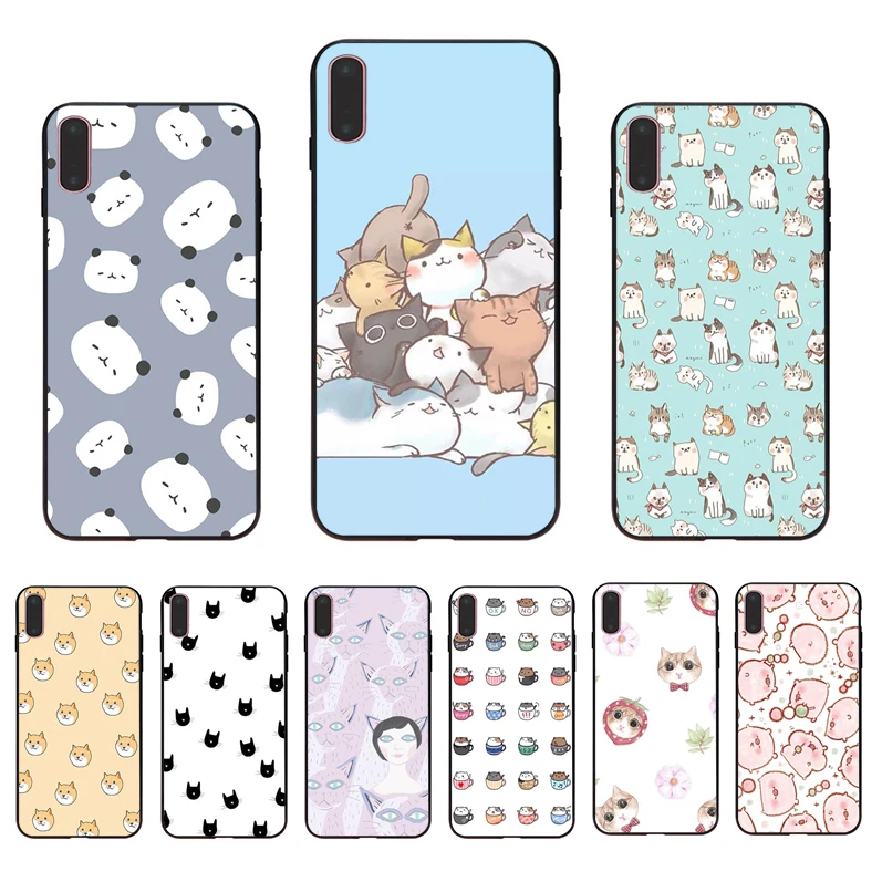 

IMIDO Cute little animal tile illustration Funny Soft TPU Case For Iphone 6 6S 6PLUS 6SPLUS 7 8 7PLUS 8PLUS X XS XR XSMAX 5 5S
