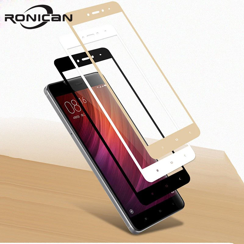 RONICAN полное покрытие закаленное стекло на Xiaomi Redmi 4X 4A для 4 Pro note защита экрана
