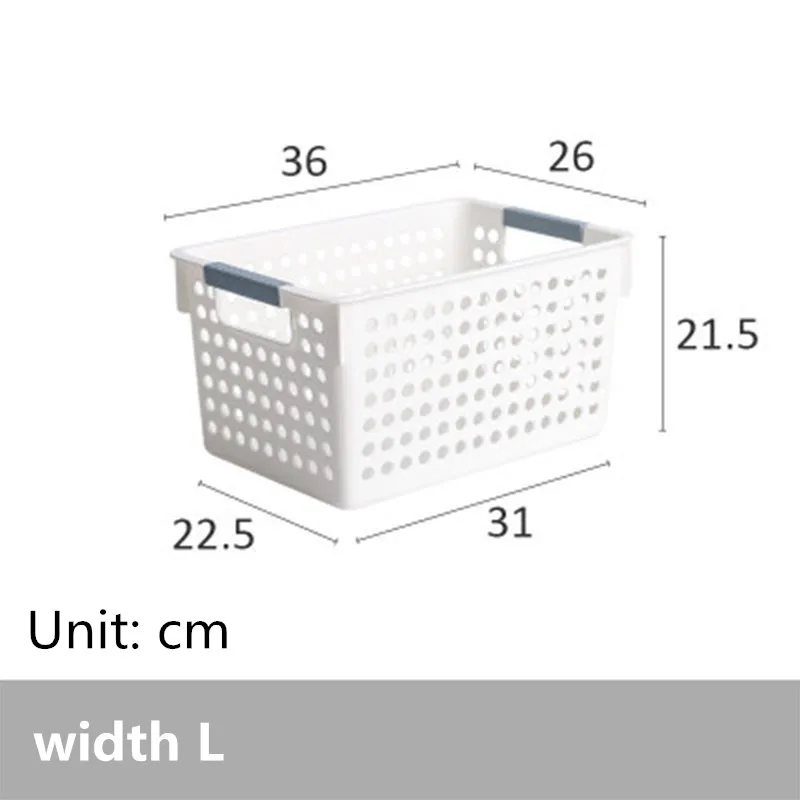 width l Корзина для хранения из пвх шкаф для одежды ванная кухонный Органайзер хранилище коробка для косметического бюстгальтера нижнее белье уборка контейнера Органайзеры - Цвет: width l