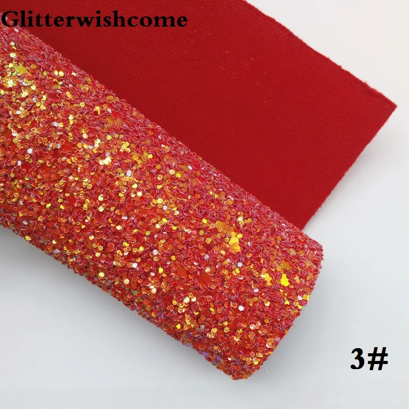 Glitterwishcome 21X29 см A4 размеры синтетическая кожа, с эффектом блестящей кожи Ткань Винил для Луки, GM043A