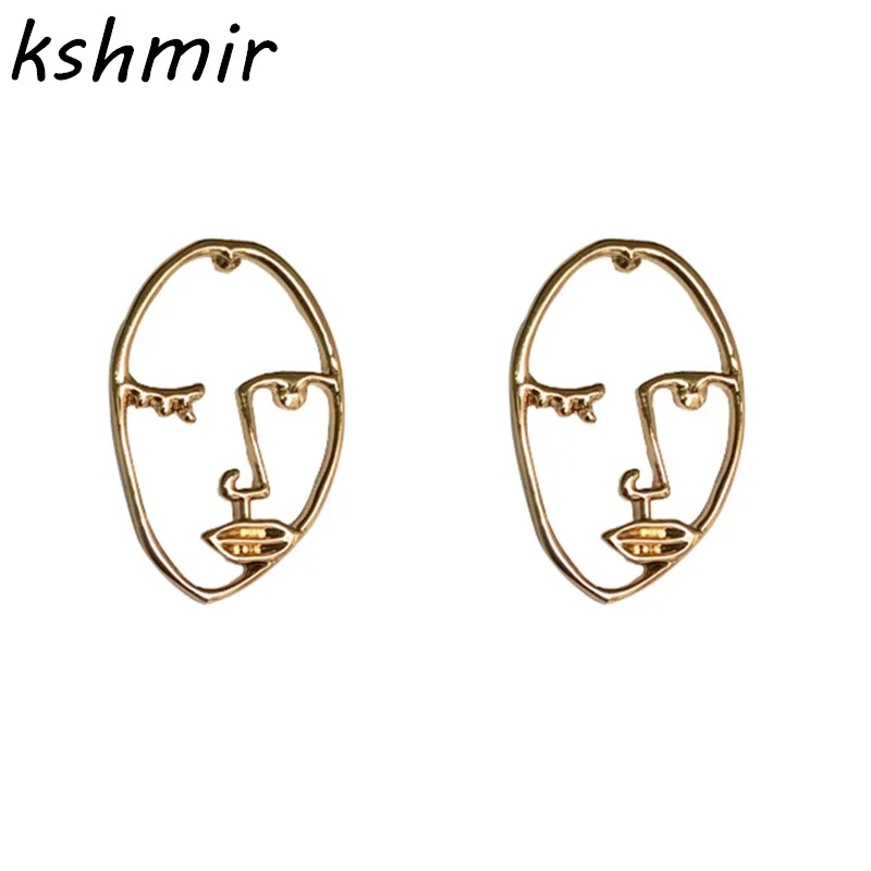

Kshmir Fashion metal retro abstract face Earrings Exaggerated interest, personality, women's earrings, exquisite earrings, jewel