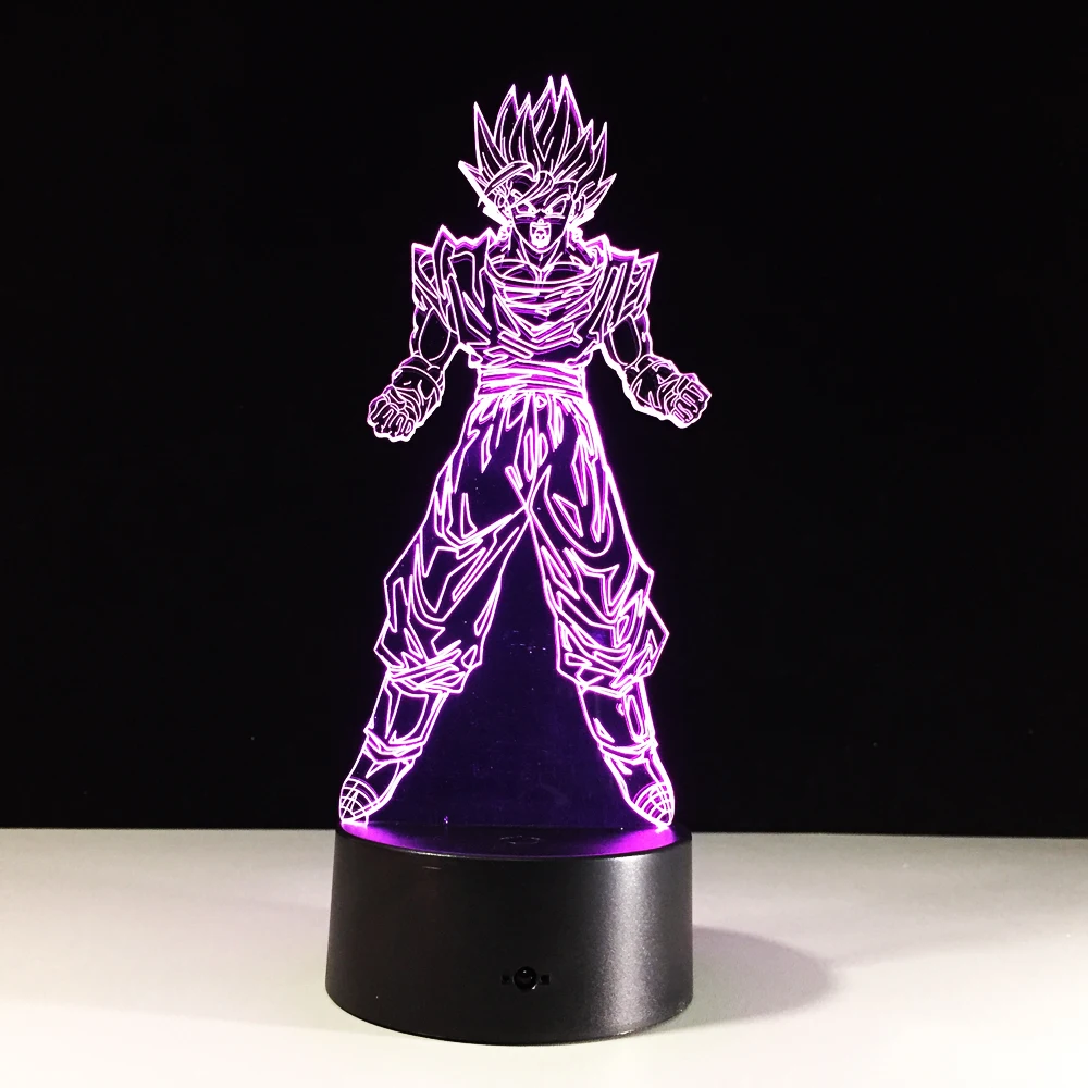 2019 новая светодиодный 3d ночник лампа мультфильм Dragon Ball спальня сон настольная
