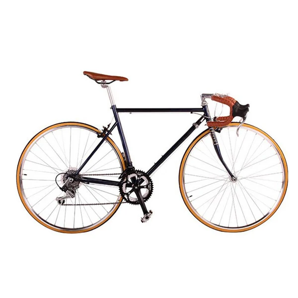 Черный Road Bicycle Fixed Gear Bike 49cm Completed 14 speed Road Bicycle Retro bike frame plating framee - Цвет: Черный