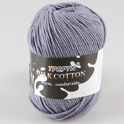 38 dark gray TPRPYN 10 шт = 500 г три нити детской пряжа молочного оттенка хлопок крючком нитки для ручного вязания шерстяная линия для маленьких детей BR115 - Цвет: 38 dark gray
