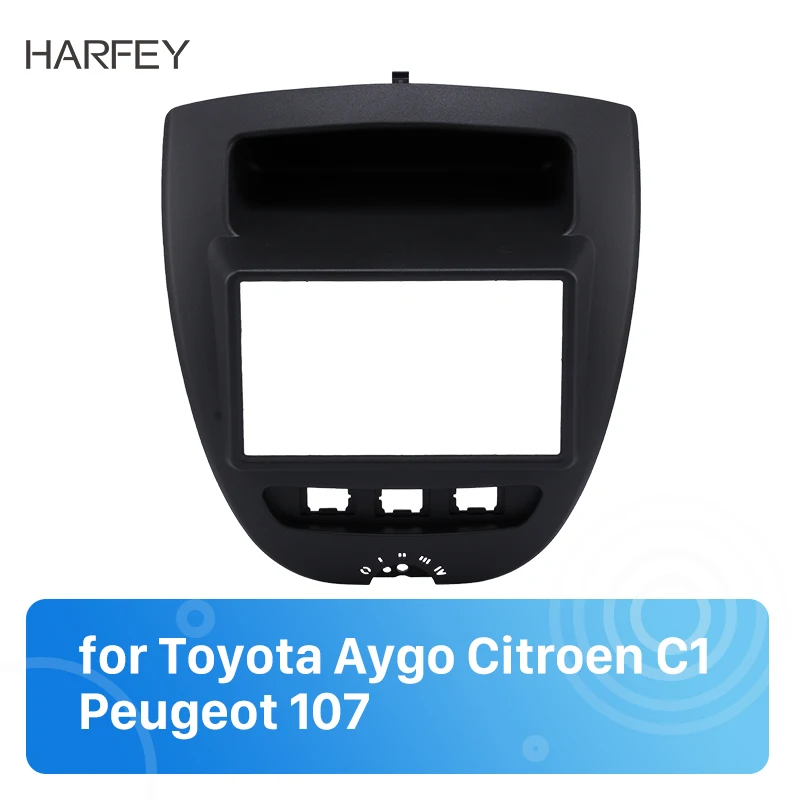 Автомобильная радиоустановка Harfey 178*100 мм 2Din для Toyota Aygo Citroen C1 Peugeot 107 комплект