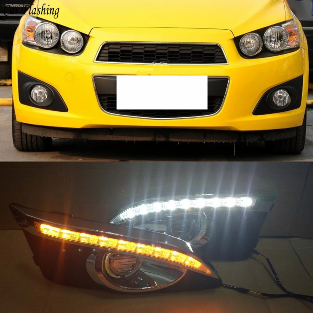 Автомобильные мигающие дневные ходовые огни 2 светодиодный т. для Chevrolet Chevy AVEO Sonic