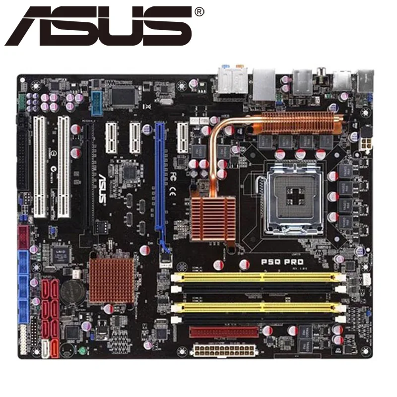 Asus P5Q Pro настольная материнская плата P45 Socket LGA 775 для Core 2 Duo Quad DDR2 16G ATX UEFI BIOS