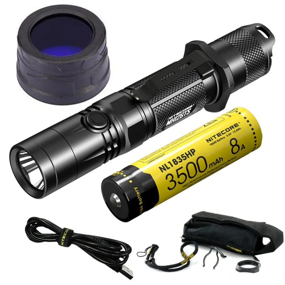 Перезаряжаемый USB фонарик Nitecore MH12GTS 1800 люмен с высокопроизводительным