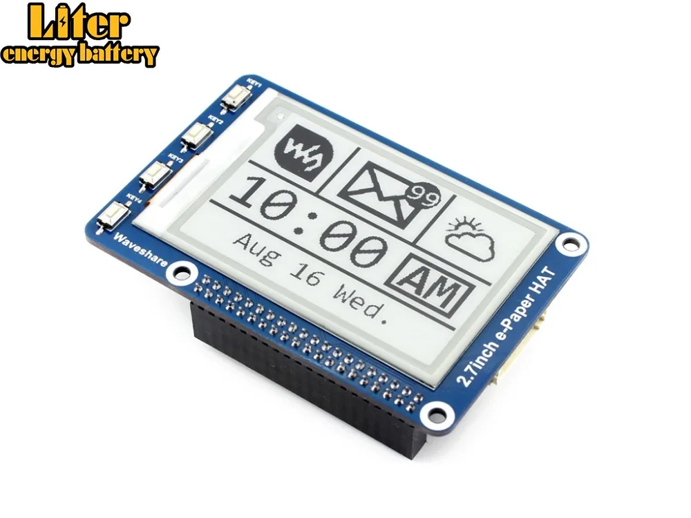 Waveshare 2 7 'электронная бумага 264x176 дюймовый E-Ink дисплей шляпа для Raspberry Pi 2B/3B/Zero W