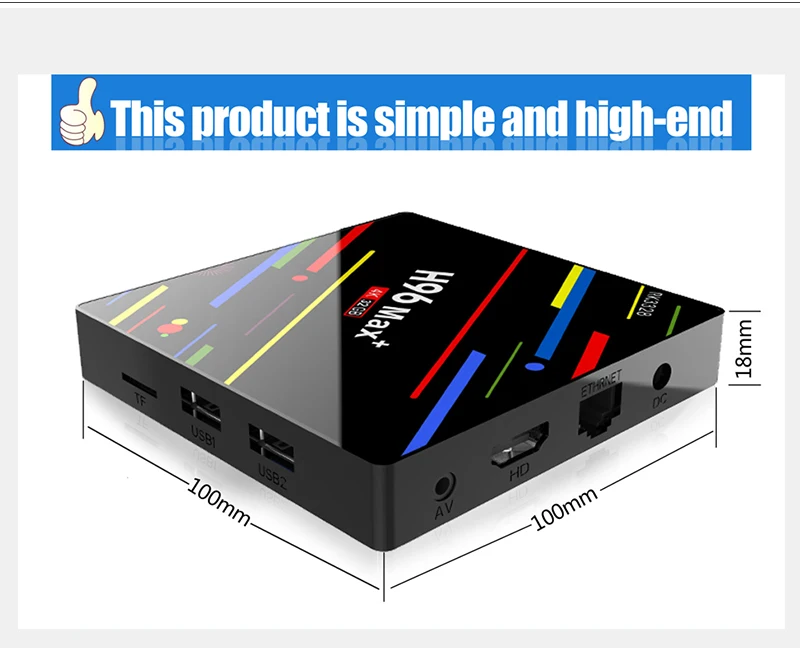 H96 MAX PLUS ТВ приставка RK3328 Smart 4K HD 4G 64G Android 8,1 четырехъядерный Google Голосовое управление плеер Settop BOX с подсветкой клавиатуры